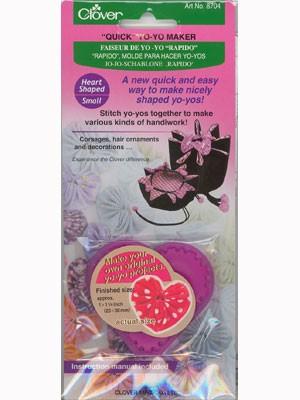 Clover Quick Yo-Yo Maker, Heart Shaped, Small, 25mm x 30mm 8704