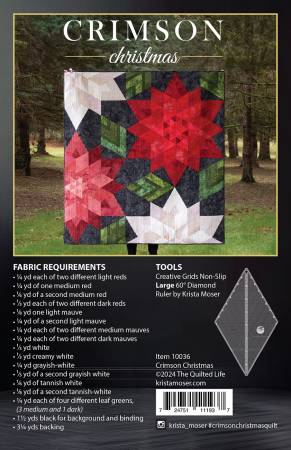 Crimson Christmas Pattern 52 1/2" x 56 1/2" Quilt - TQL10036