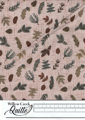 Mountains Calling - Taupe- Pine Cones - 90686-14
