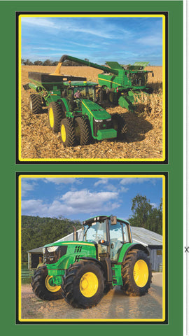 Farm Machines II panel - Green - 1093-B - 24"(61cm)