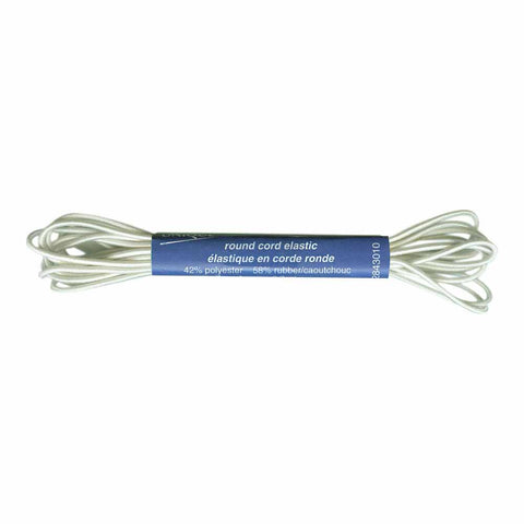Round Cord Elastic - White - 1.5mm x 2.4m - 2843010