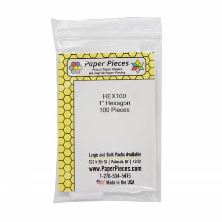 Hexagons Shapes - 1.0" - Small Pack - 100 pieces - HEX100S