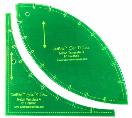 CutRite Slit N Sew 8in Finished Melon Template Set - QP031384