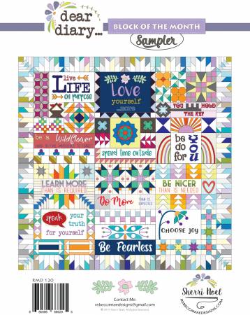 Dear Diary Block Of The Month Quilt pattern book set - RMD120