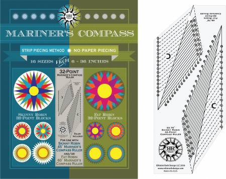 Robin Ruth 32 Point Mariner's Compass Book and Ruler - RR164