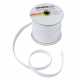 Woven Polyester Flat Non-Roll Elastic - 1/2"wide - White - (price per meter) - SS1101WHT
