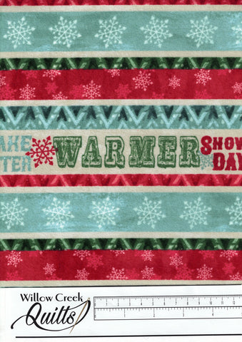 Warmin' Up Winter flannel - Stripe - Cream Multi - F24186-11