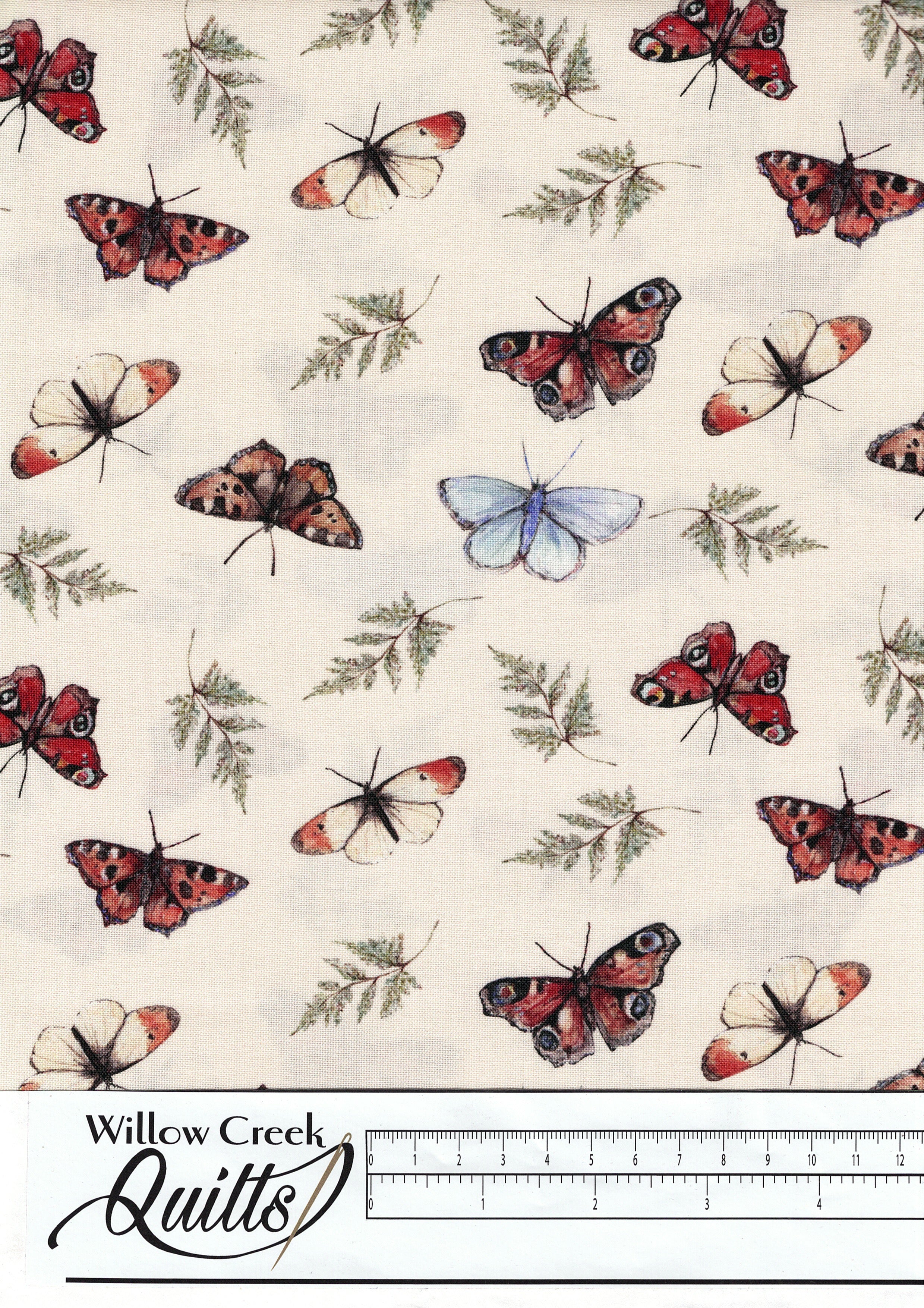Heavenly Hedgerow - Butterflies - Cream Multi - 90584-12