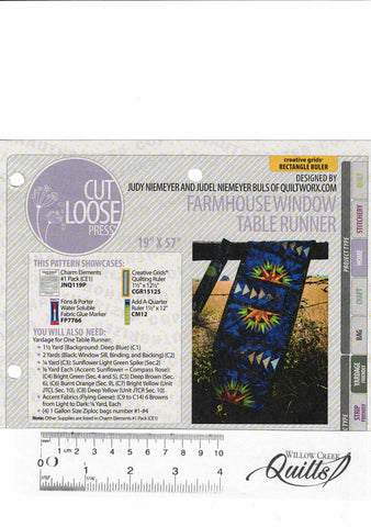 Farmhouse Window Table Runner Pattern