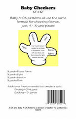 Baby A-OK - Baby Checkers pattern - 5 yard patterns - WBAOK05