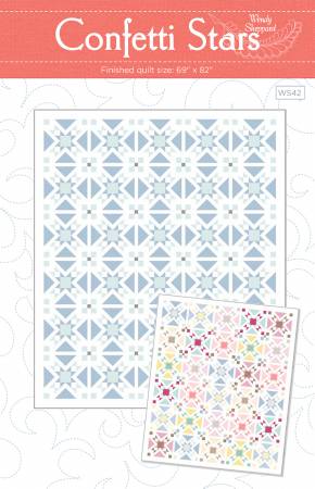 Confetti Stars Quilt Pattern - 69" x 82" - WS42