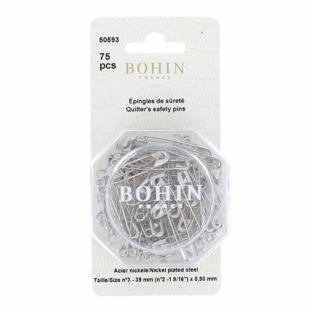 DO NOT USE - Bohin Safety Quilting Pin Size 2 75ct - 50593