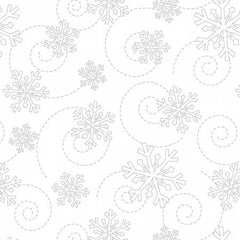 Kimberbell Basic - White on White - Snowflakes - MAS8240-WW