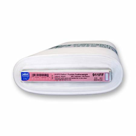 911FF Fusible Feather to Mid Weight Interfacing - White - 20" wide - 911FFPWHT