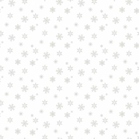 Christmas Wishes Snowflakes White-on-White Christmas - C15048R-WHITE