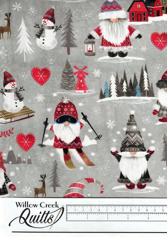 Grey Winter Nordic Gnomes Town - CD2884 - Grey