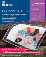 EQ Cotton Lawn Inkjet Fabric 6 sheets