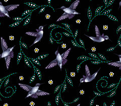 Hummingbirds by Betty - Allover Black - BA-0007