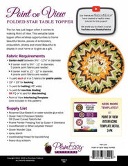 Point of View Folded Star Table Topper Pattern and Interfacing # PEP-129