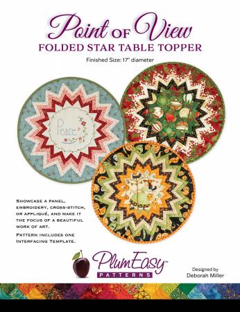 Point of View Folded Star Table Topper Pattern and Interfacing # PEP-129