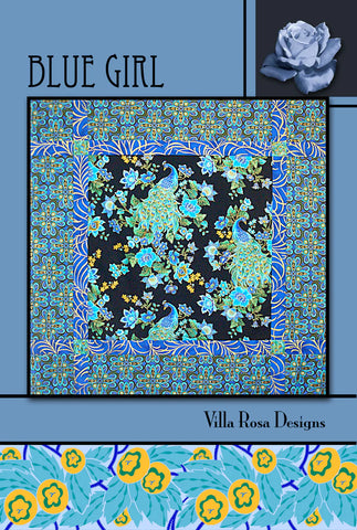 Blue Girl - Postcard Pattern - Quilt 52" x 52"