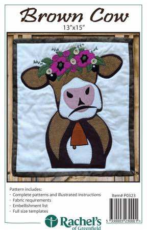Brown Cow Wall Quilt Pattern # RP0323