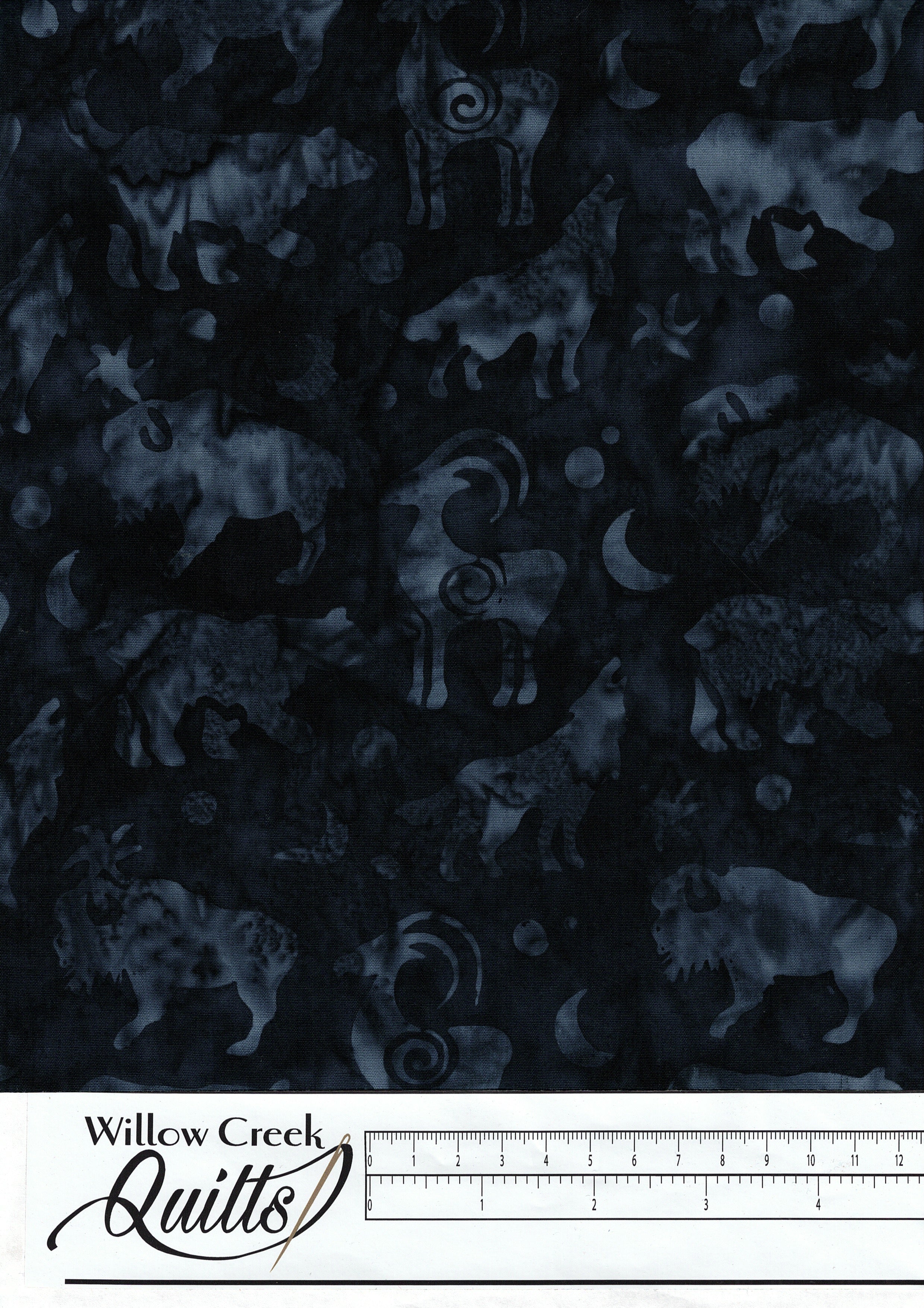 Silverado Canyon Batik - Plains Animals - Blue Ocean - 112237580