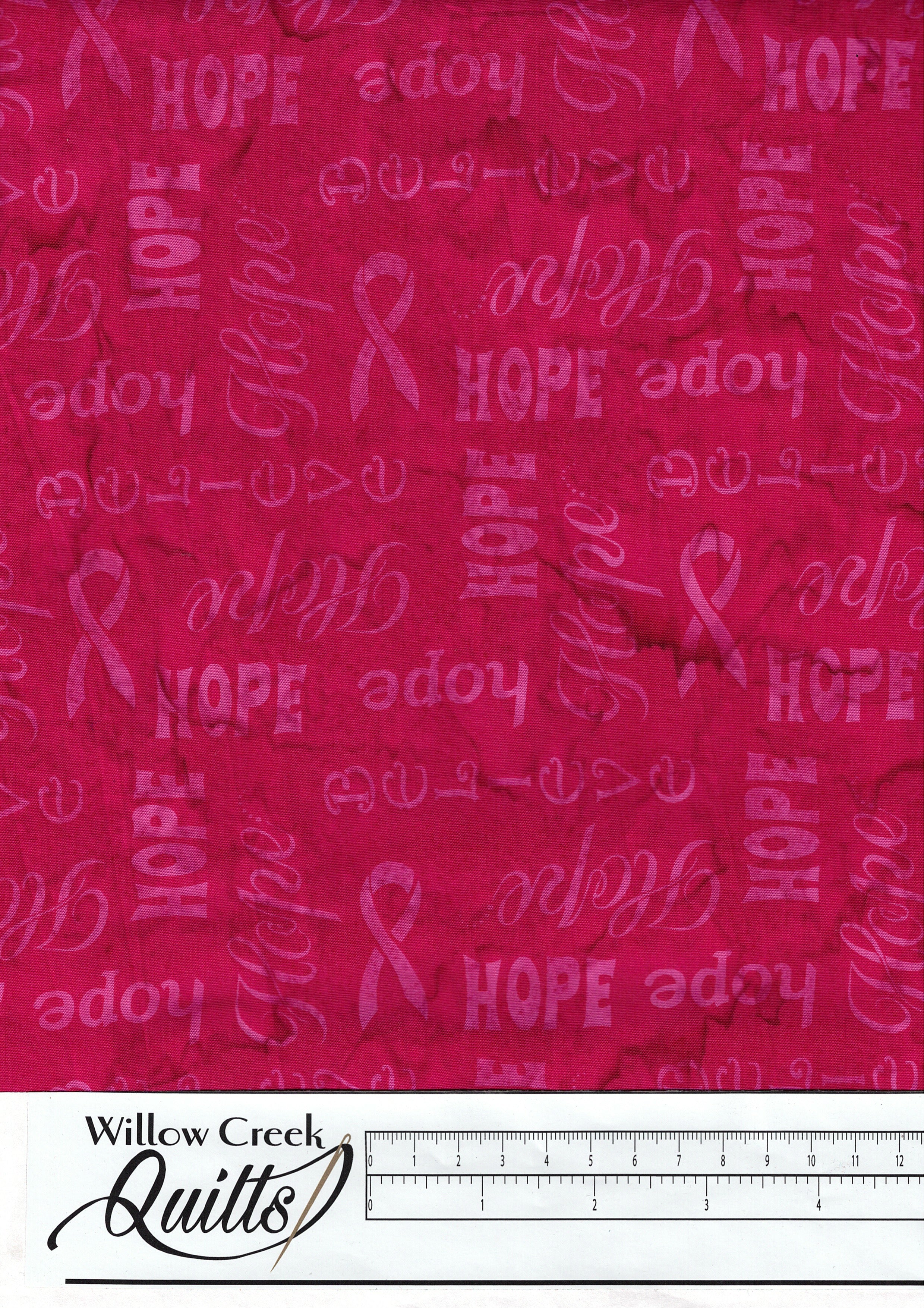 Hope & Heart Batik - Hopeful Text - Geranium - 112165320