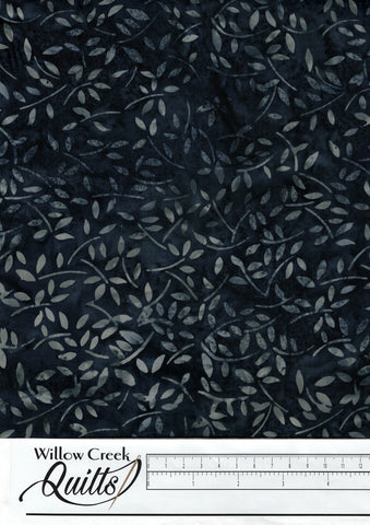 Snowsicle Batik - Leaf - Navy - 122102585