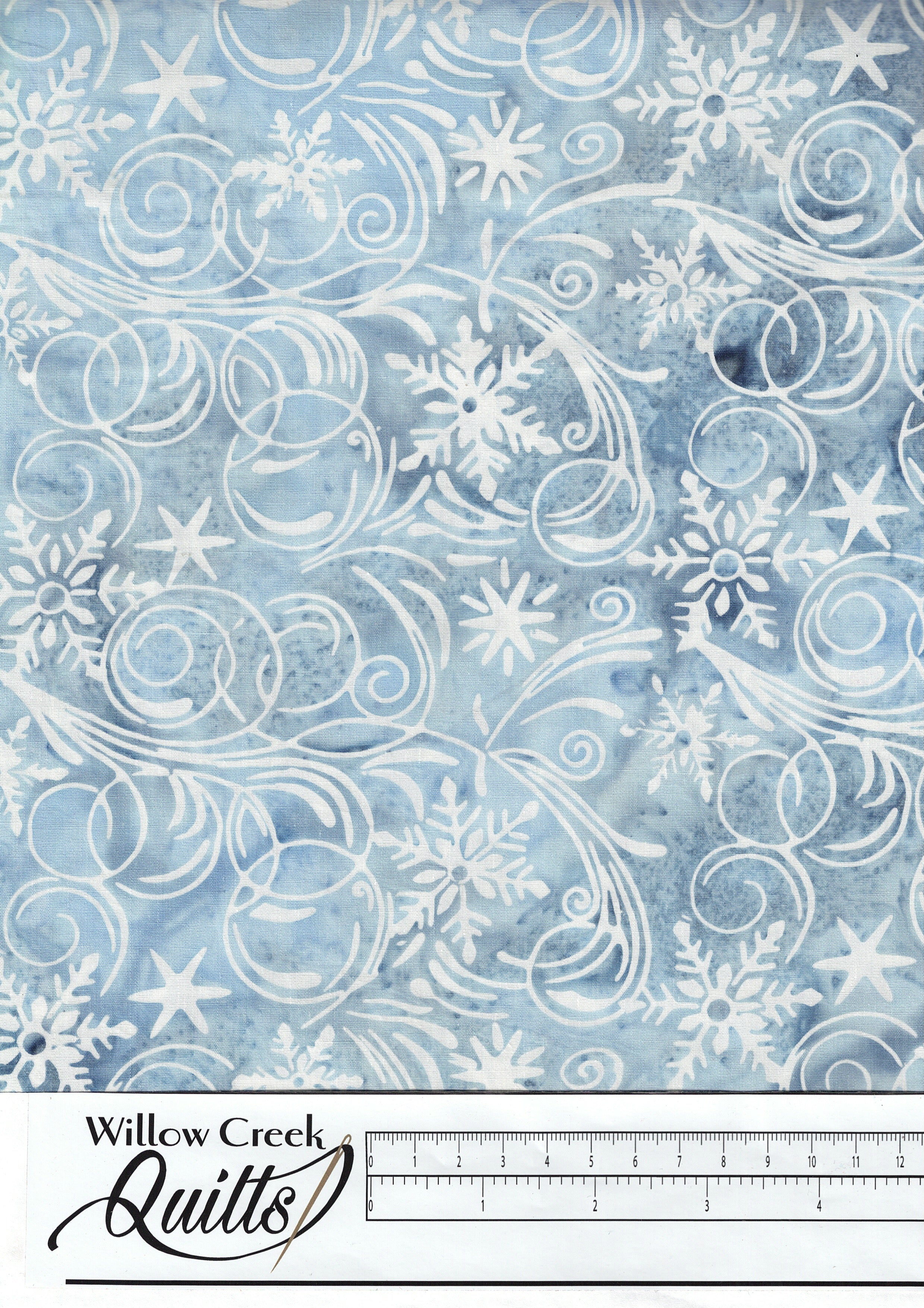 Snowsicle Batik - Snowflake Swirls - 122109538
