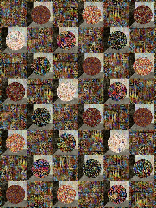 Travels / Halcyon Two (Multicolor) Quilt Kit - 48 1/2" x 64 1/2"
