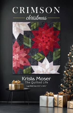 Crimson Christmas Pattern 52 1/2" x 56 1/2" Quilt - TQL10036