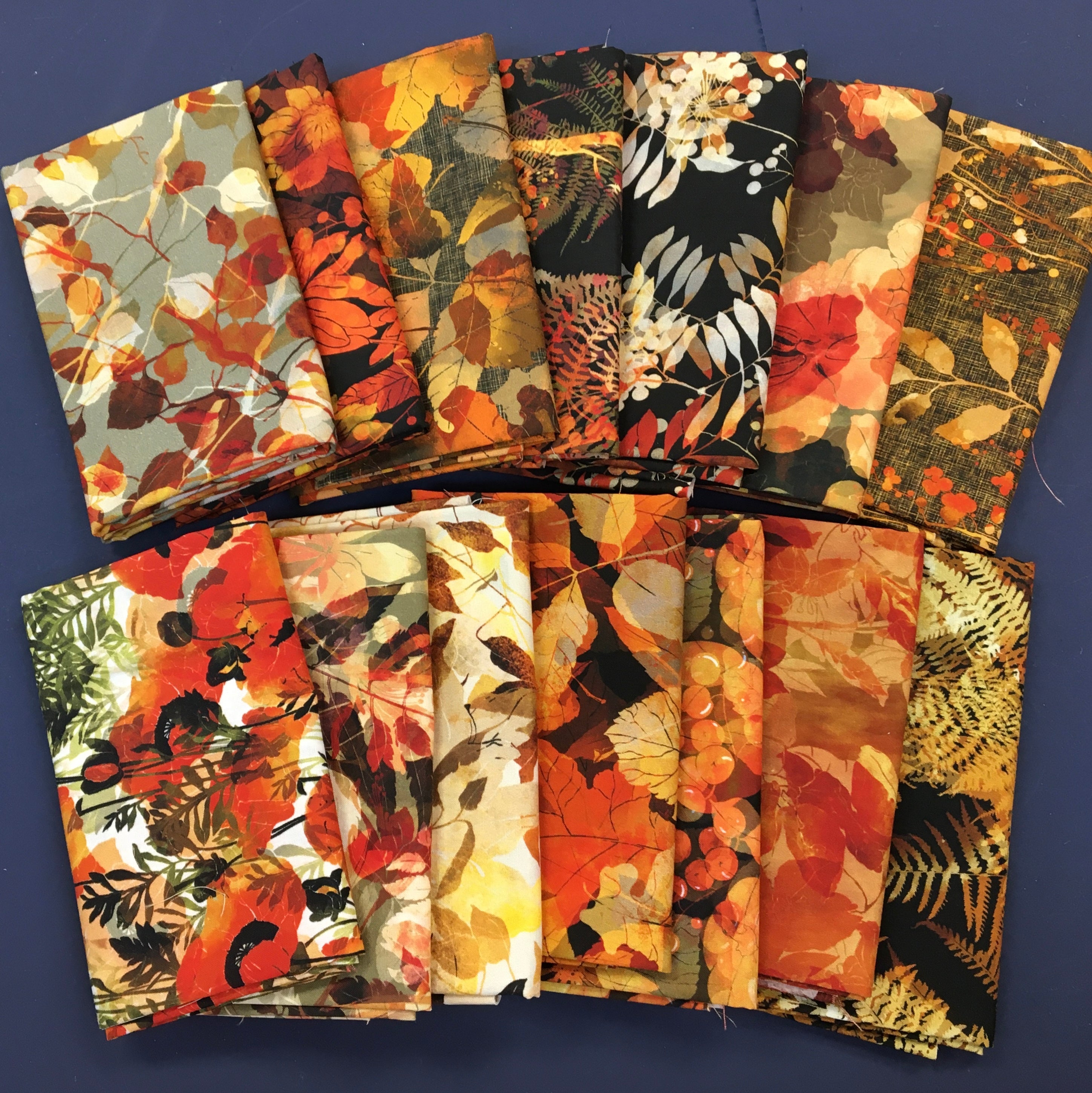 Reflections of Autumn - Half Metre Bundle  - 14 pieces - Reg Price $140.00