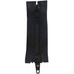 Activewear Two Way Separating Zipper - Black - 20"(50cm) - 0450580