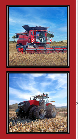 Farm Machines II panel - Red - 1093-C - 24"(61cm)