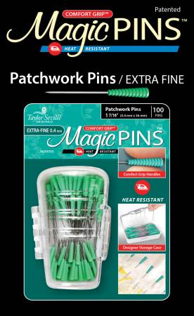 Magic Pins - Tailor Mate Extra-Fine Patchwork pins - 0.4mm x 36mm (1 7/16") - 100 pins