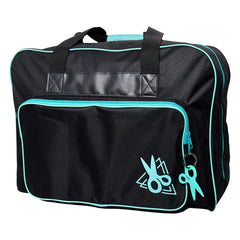 Sewing Machine Tote Bag - Black and Turquoise - 17 1/4″ x 7 7/8″ x 15″ - 3025896