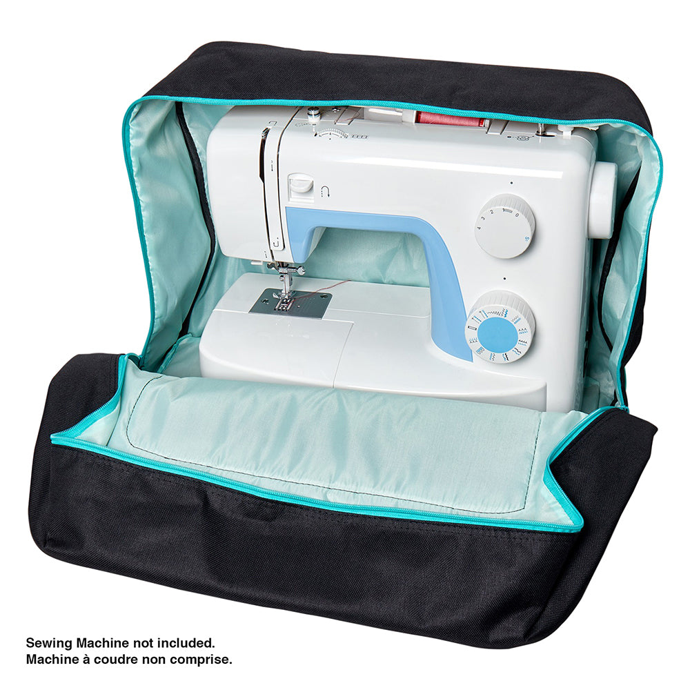 Sewing Machine Tote Bag - Black and Turquoise - 17 1/4″ x 7 7/8″ x 15″ - 3025896