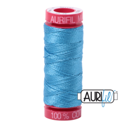 Aurifil Thread - 1320 - Bright Teal - 12wt - Small Spool