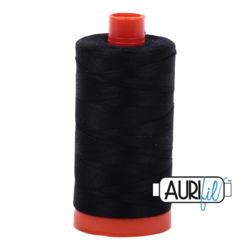 Aurifil Thread - 2692 - Black - 50wt - Large Spool