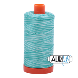 Aurifil Thread - 4654 - Turquoise Foam Variegated - 50wt - Large Spool
