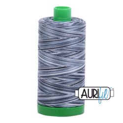 Aurifil Thread - 4665 - Graphite Variegated - 40wt - Large Spool