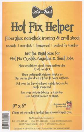 Hot Fix Helper Clear Protective Sheet - 9" x 6" - BO1006