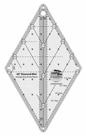 Creative Grids Ruler - 60 Degree Diamond Mini - CGR60DIAMINI