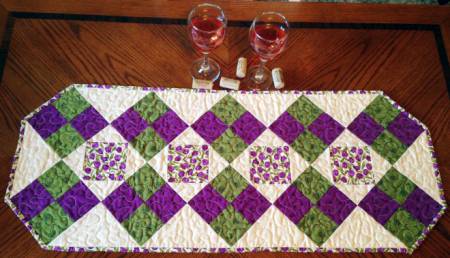 Fun Four Patch Table Runner pattern - CLPCLA006