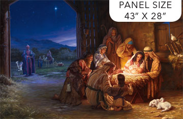 The Nativity panel - Rust Multi - DP24655-37 - 28"(71cm)