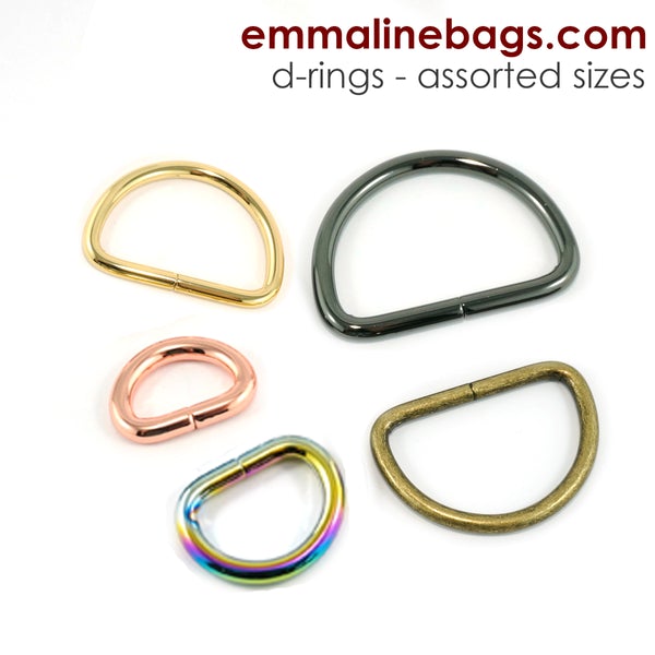 D Rings - 3/4" Thin - Antique Brass Finish - 4 Pack