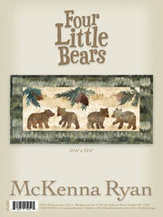 Four Little Bears Applique Pattern - 25 1/4" x 12 1/4" Block - FLB01