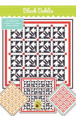 Black Dahlia Kit - 65" x 65" - w/ pattern & binding