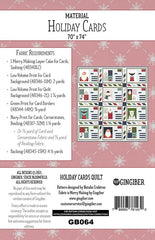 Gingiber's Holiday Cards Pattern - PO3524